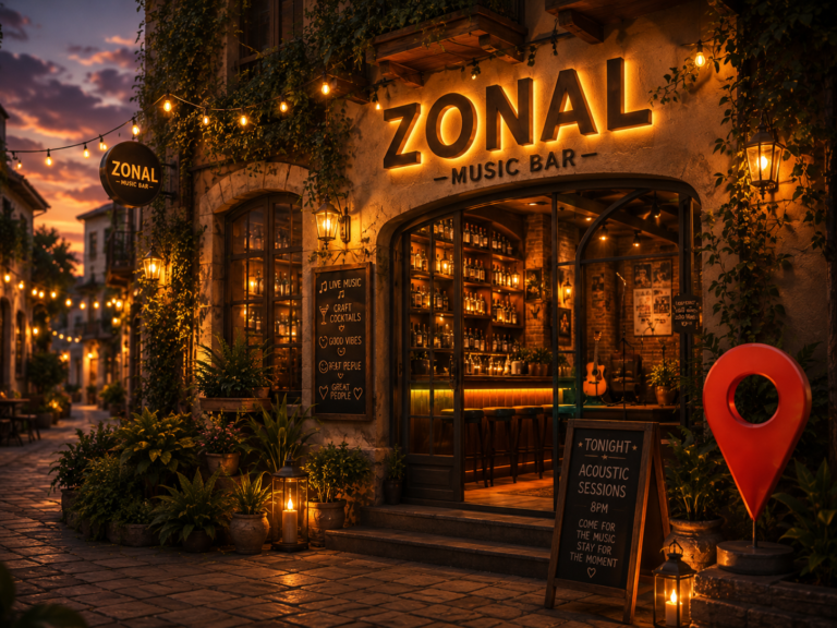 Restaurante fachada cálida Zonal